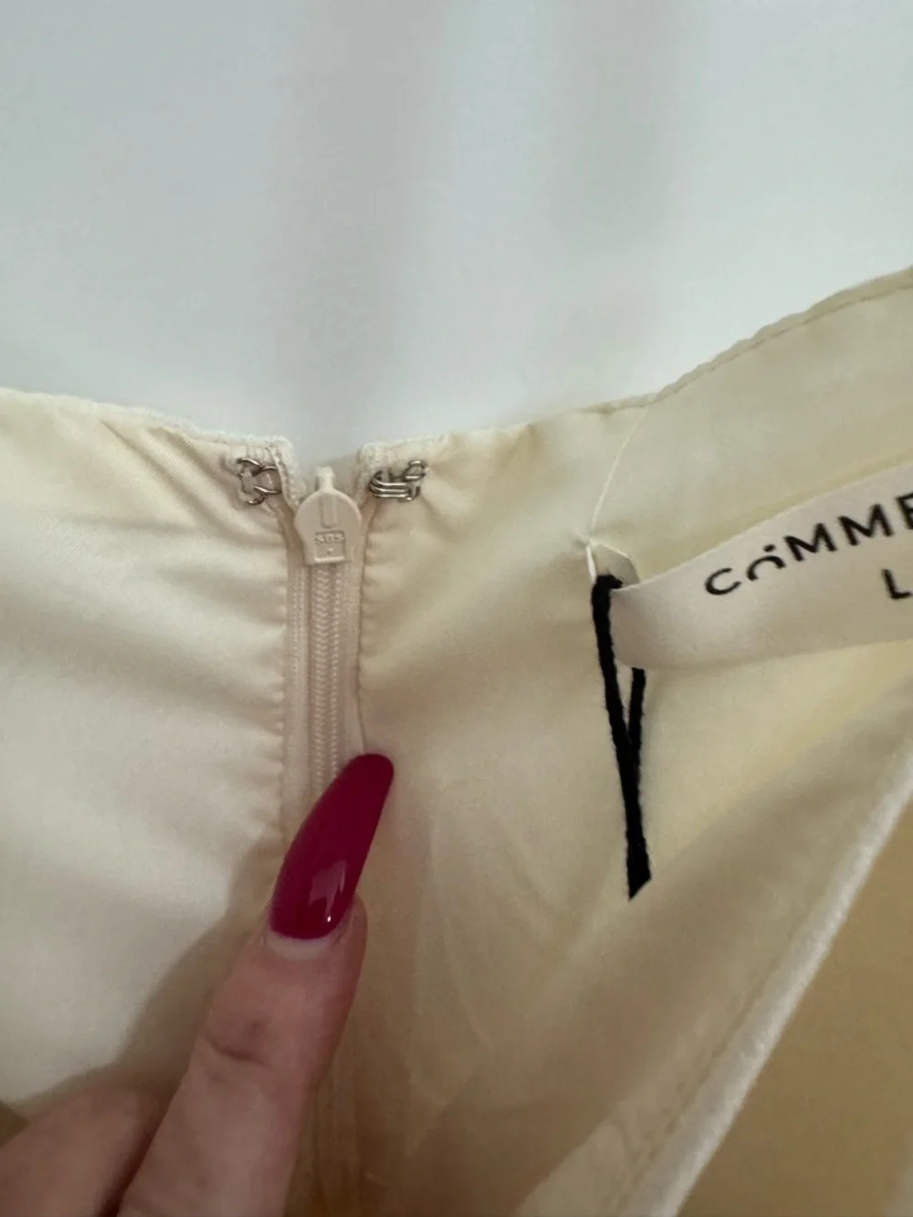 Commense Ivory Maxi Dress with Pink Floral Border - Picture 12 of 12